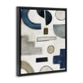thumbnail image 3 of Stupell Industries Transitional Neutral Shapes Blue & Beige Black Floating Frame Canvas Art, 17 x 21, by Emma Peal, 3 of 8