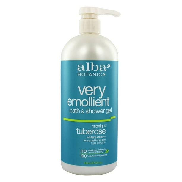 Alba Botanica Very Emollient Bath and Shower Gel Midnight Tuberose - 32 fl  oz 