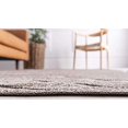 thumbnail image 4 of Unique Loom Botanical Collection Carved Transitional Indoor and Outdoor Flatweave Area Rug, 7 x 10 Feet, Gray/Beige, 4 of 5
