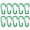 Green, variant on Carabiner Clips Mini Aluminum Alloy S-Shaped Keychain Carabiners Accessory D Rings for Camping Hiking Fishing Backpacking Everyday Use - Black, 5 Pack (Not for Climbing, 3.94 in / 10 cm)