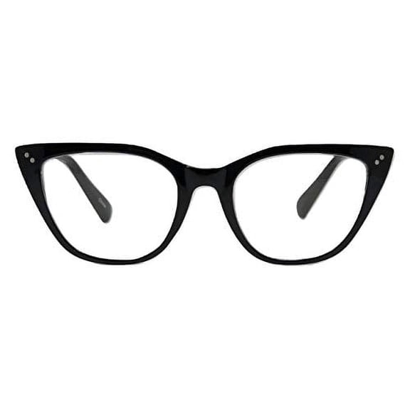 In Style Eyes Stylish Large Cateye Reading Glasses for Women Black  3.50
