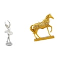thumbnail image 6 of 2 Pieces Horse Figurine Ballet Girl Statue Modern Art Resin Sculpture for Bookshelf Desk Fireplace Entryway, 6 of 8