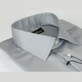 thumbnail image 3 of Men Mondego 100% Soft Cotton Dress Business Classic shirt A1300 Gray Herringbone, 3 of 6