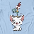 thumbnail image 3 of Disney Moana Cute Pua and Heihei Men's T Shirt (Light Blue, S-XXXL), 3 of 4