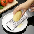 thumbnail image 3 of Cheese Grater Slicer Stainless Spatula Kitchen Food Planer for Chocolate Fruit Vegetable, Big Hole  Small hole planer, 3 of 9