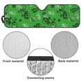 thumbnail image 7 of POLERO Windshield Sun Shade Compatible with Car SUV Off-road Vehicle 52.95"x16.14" Folding Front Window Sun Shade for Car Accessories (Green Bicycle Pattern), 7 of 7