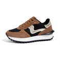 thumbnail image 4 of LUCKY STEP Stylish Retro Platform Sneakers Casual Walking Running Shoes,Brown/Black,Womens, 4 of 6