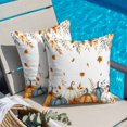 thumbnail image 2 of Throw Pillow Covers, Orange Blue Pumpkins Fall 16x16 Pillow Covers for Couch/Sofa/Bed, Thanksgiving Maple Leaves Decorative Square Linen Cushion Pillowcase for Home Decor, 2 of 9