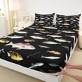 thumbnail image 4 of jejeloiu Rustic Pike Fish Queen Sheet Sets,Fishing Hunting Theme Flat Sheet,Country Farmhouse Lodge Queen Fitted Sheet For Adults,Breathable Home Decor,4 Pieces, 4 of 7