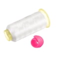 thumbnail image 3 of Uxcell Polyester Embroidery Thread and Thread Spools Savers Kit, White Pink, 3 of 6