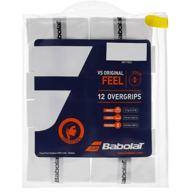 Overgrips Babolat VS, paquete de 12 unidades, color blanco