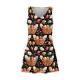 thumbnail image 5 of HOXZODT Womens Easter Bunny Dress Sleeveless V-Neck Casual A-Line Spring Summer Dress for Women Holiday Easter Outfit 2026, Dark Green, S, 5 of 7