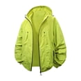 thumbnail image 3 of Zenithor Men's Sun Protection Jacket Lightweight Hooded Breathable Quick Dry Outdoor Windbreaker Running Coats Green(S-4XL), 3 of 7