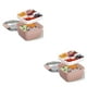 thumbnail image 3 of Moyic Ensaladera con compartimentos para aderezo, fiambrera de plástico para comida de microondas para mujer, juego de vajilla para Rosado 2piezas, 3 of 6