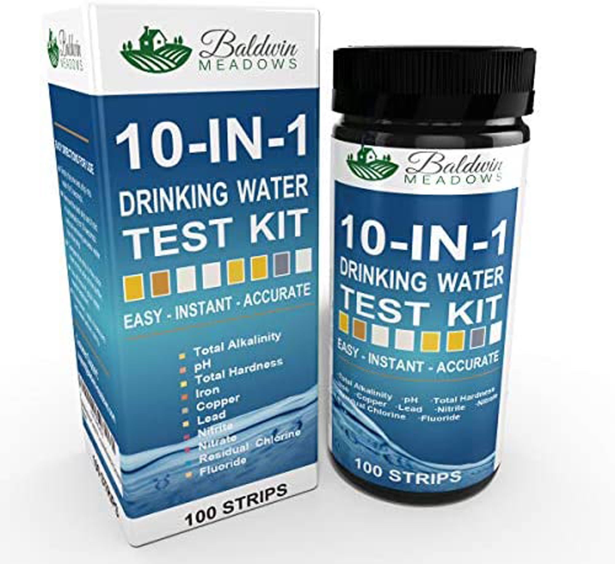 10in1 Drinking Water Test Kit by Baldwin Meadows Water Quality Test