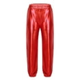 thumbnail image 2 of MSemis Kids Girls Shiny Dance Trouser Children Pants Hip Hop Street Leggings 6-16Y Red 8, 2 of 6