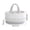 Gray, variant on Hand Woven Organizer Basket Hand Woven Organizer Basket, Multi-Compartment Cotton Rope Tote with Handles, Decorative Storage Bin for Home Nursery Office, Multi Compartment Basket