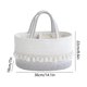 thumbnail image 3 of Uuiauoio Diaper Caddy Organizer Cotton Rope Basket Boho Nursery Decor Cute Woven Tassel Portable Diaper Organizer for Changing Table Baby Shower Gifts for Newborn Essentials, 3 of 6