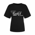 thumbnail image 4 of AOOCHASLIY Thanksgiving Day Women Tops Women's Casual Thanksgiving Print Pullover Short Sleeve T-Shirt Tops Shirt, 4 of 5