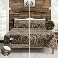 thumbnail image 3 of VISI-ONE Realtree Max-5 Full Camo 4 Piece Sheet Set – Lightweight, Cooling, Wrinkle-Free Microfiber 15" Deep Pockets Sheets, Unisex Rustic Western Farmhouse Style for Home, RVs, & Camping, 3 of 7