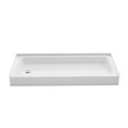 thumbnail image 5 of Voltaire 60 x 30 Shower Pan Base with Left Drain in Glossy White, 5 of 7