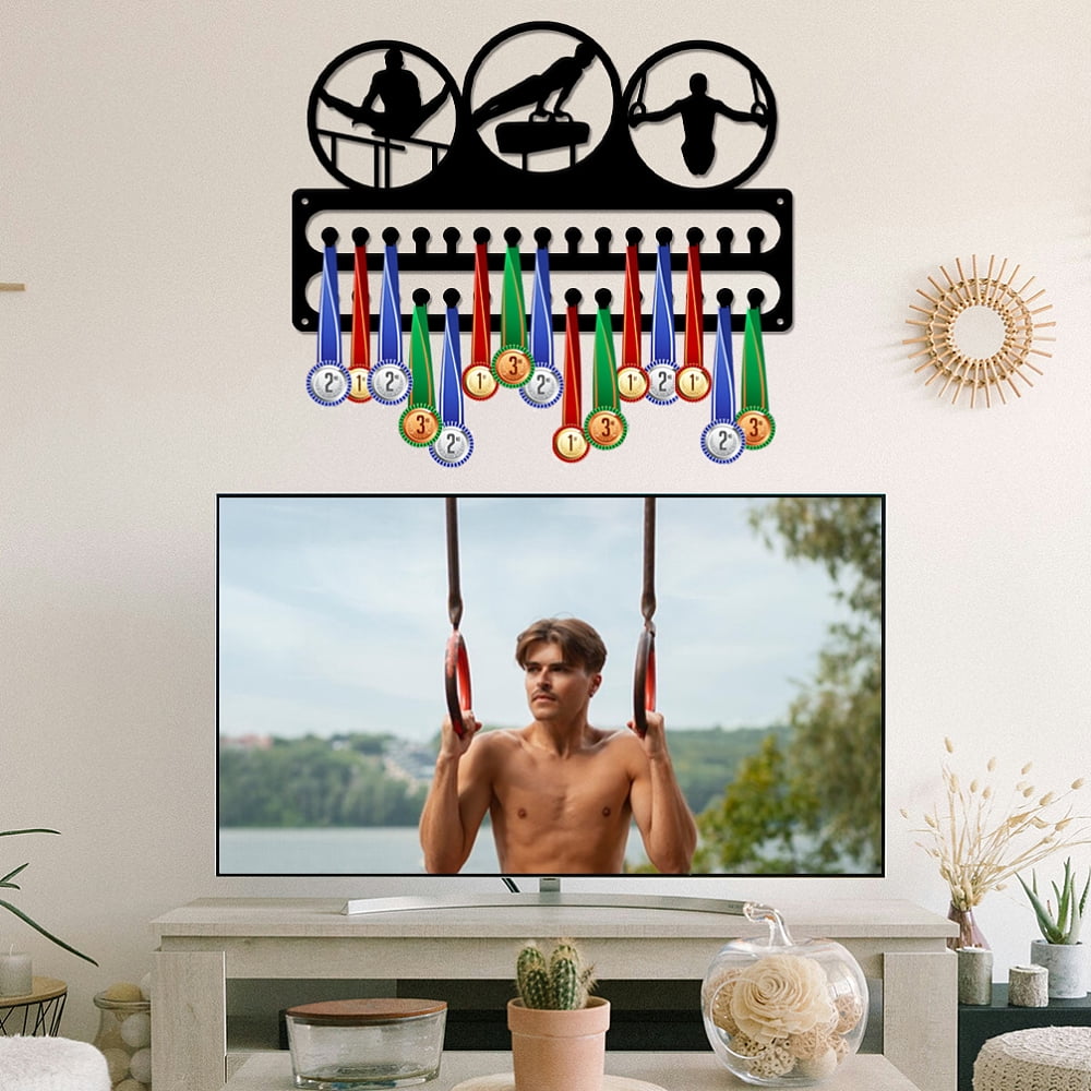 Metal Medal Holder Medals Display Hanger Hooks Awards Ribbon Display Rack Race for DIY