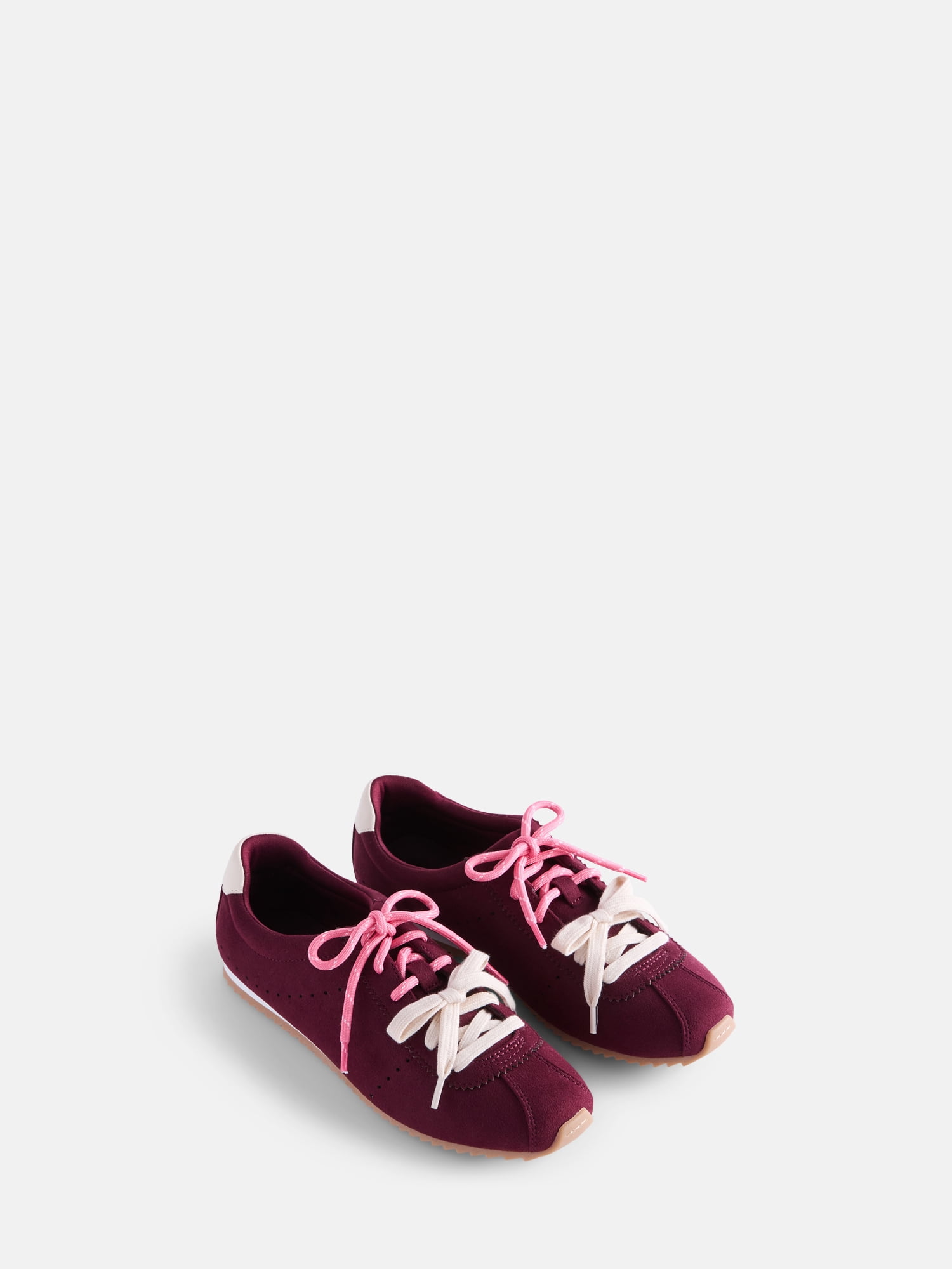 Weekend Academy Girls Low Profile Double Lace Fashion Sneakers