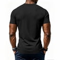 thumbnail image 5 of Ceisia Solid Henley Half Button Crew Neck Quick Dry Breathable Athletic Short Sleeve Tees For Daily Sports Black L Gift, 5 of 9