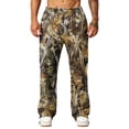 thumbnail image 5 of Camo Wide Leg Sweatpants for Men Loose Streetwear Jogger Pants with Hand Pockets for Outdoor Hunting Camel M, 5 of 7