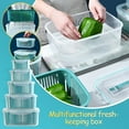 thumbnail image 1 of 5 Pcs Fruit Vegetable Storage Containers, Fresh Produce Keeper, Fridge Organizer, BPA-Free, Airtight Lids, Stackable Design, for Home Use, Dehydration, Storage, Food Saver, Household Akmoler, 1 of 9