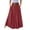 Wine Red, variant on ZANZEA Womens Skirts Solid Color Side Pockets Casual Maxi Skirts