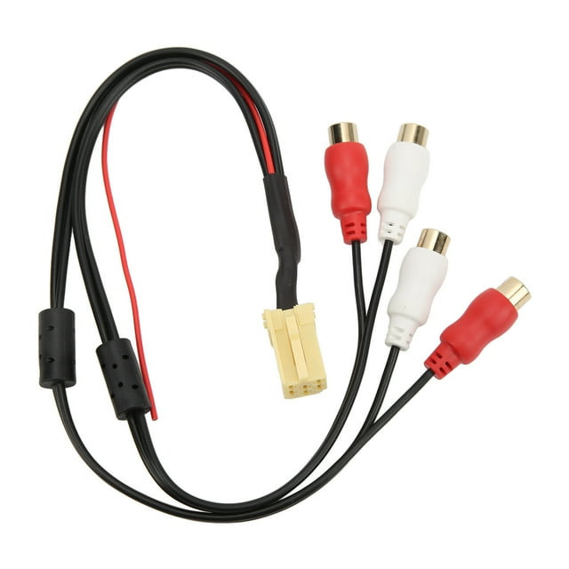 4RCA Stereo Cable, Auto Subwoofer Line Durable MINI ISO For VDO For