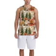 thumbnail image 4 of Gaeub Holiday Christmas Stars Men's Mesh Basketball Jersey, Quick-Drying Sleeveless Top S-4XL, Loose Muscle Tank Top -Small, 4 of 9