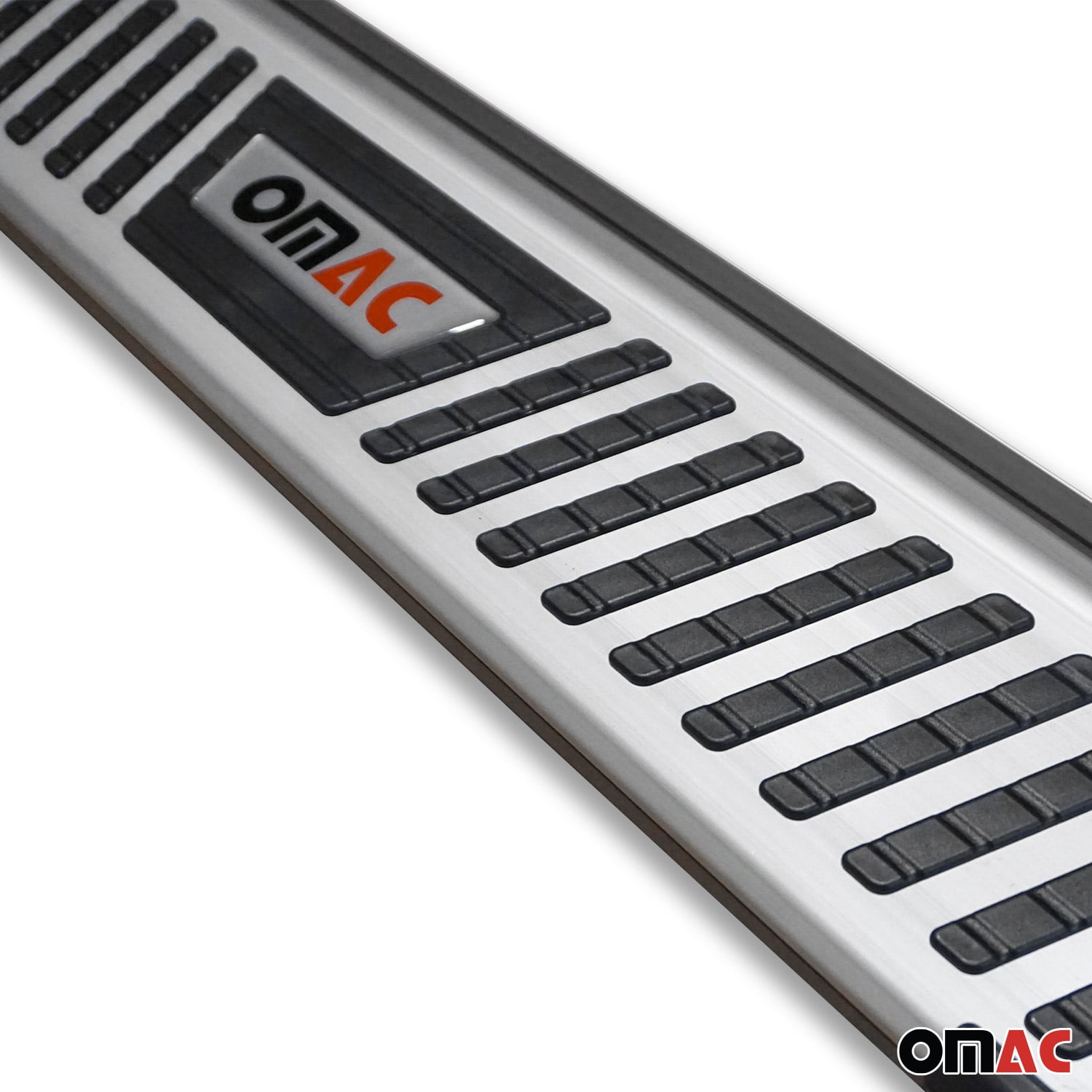 OMAC Side Step Nerf Bars Running Boards for Toyota RAV4 2006-2012 Black Silver 2Pcs