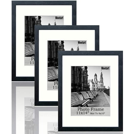 Black Picture Frames 11x14 Pack Of 3 Piece Inplastic Glassmdf Wood Frame Display Pictures 11x14 8x10 Wall Hanger Vertical And Horizontal Walmart Canada