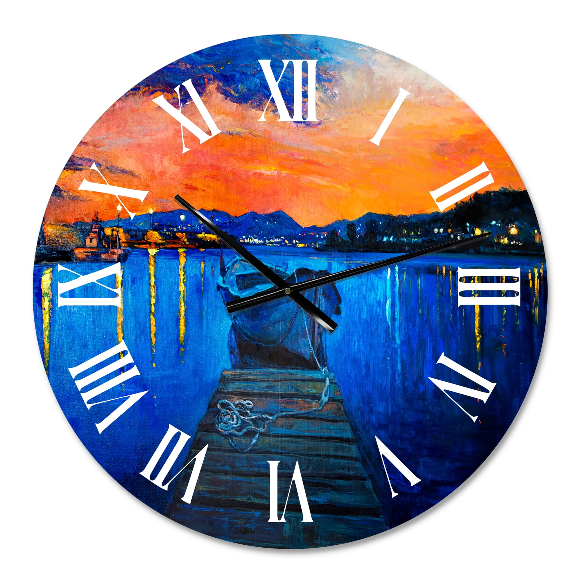 Designart 1 in Quartz Coastal Wall Clock