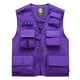 thumbnail image 2 of Ceisia Men's Loose Fit Outdoor Utility Vest Multi-Pocket Breathable Mesh Lining V-Neck Fishing Hiking Volunteer Waistcoat Gifts Purple 3X, 2 of 6