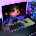 thumbnail image 6 of Watercolor Colorful Lavender RGB Gaming Mouse Pad Large Keyboard Mat Rubber Base 13 Light Modes, 6 of 6