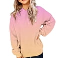 thumbnail image 4 of Likimi Child Toddler Girls Hoodies Gradient Solid Color Hooded Sweatshirt For Girls Long Sleeve Everyday Wear Fashionable Pullover Size 5-6 Years, 4 of 5