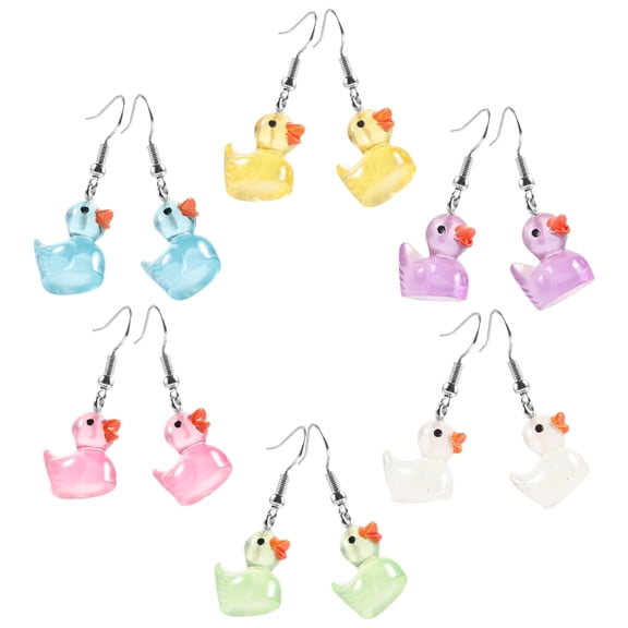 6 Pairs Glow in the Dark Dangle Earrings for Women, Lightweight Hook Ear Jewelry Set, Stylish and Trendy Accessories