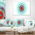 thumbnail image 4 of Designart Light Blue Fractal Sphere - Abstract Throw Pillow - 12x20, 4 of 5