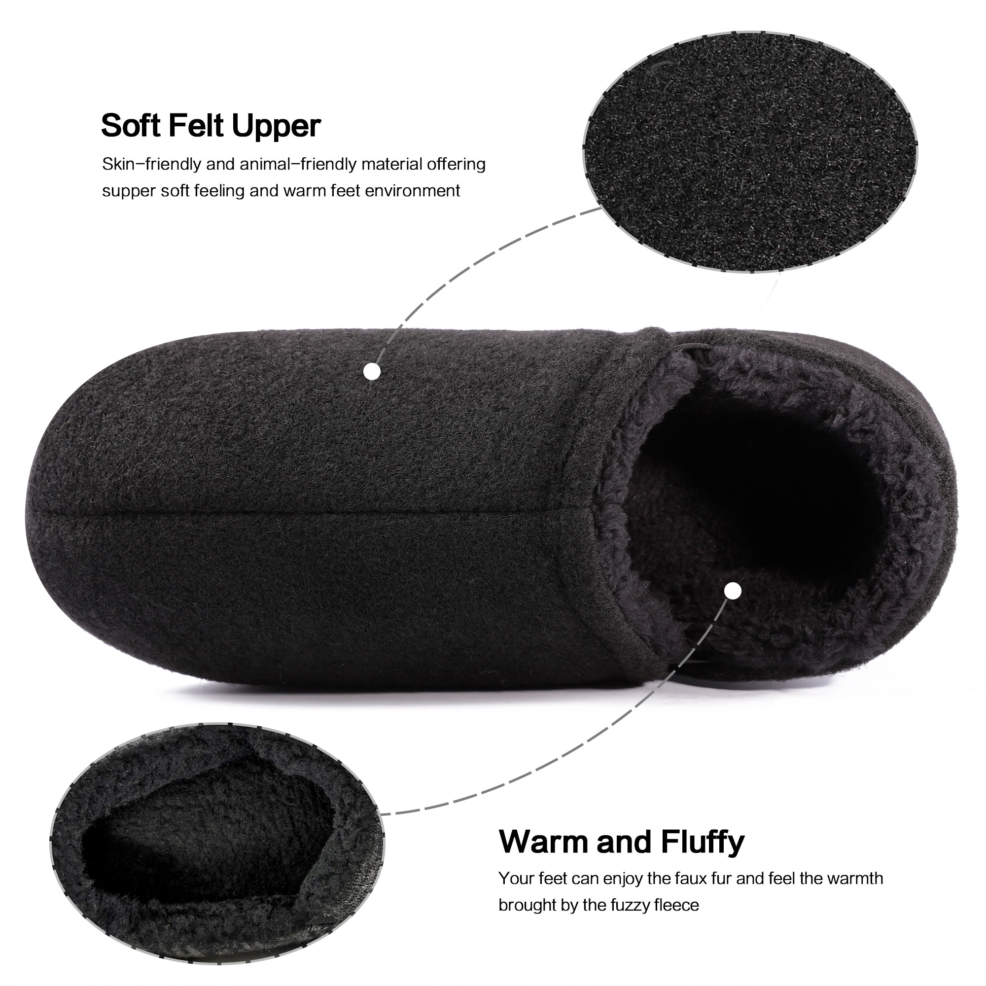 Ecetana Men's Fuzzy Slip-On Slippers photo 4