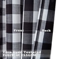 thumbnail image 4 of Buffalo Check Textured Grommet Window Curtain Panels for Kitchen Living Room Bedroom Farmhouse Window Treatment Drapes, 37 x 63 inch,Black/White, 2 Panels, 4 of 7