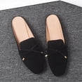 thumbnail image 4 of Women's Spring Autumn Closed Toe Flat Mule Shoes with Bow Design, 4 of 5