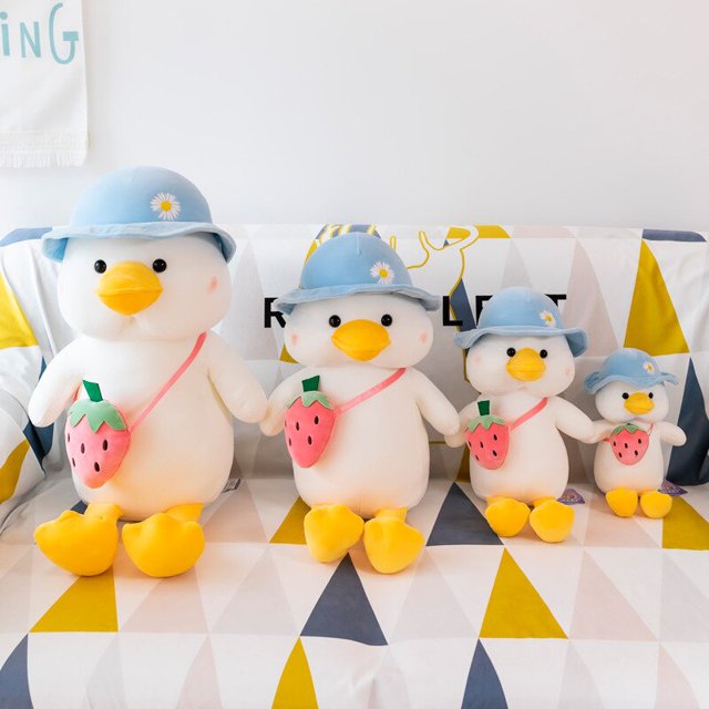 Cute/Soft/Cartoon/Duck Plush Toy/Duck Doll with Carrying Bag/Children's Birthday Gift/Christmas Gift zhangmengya LED