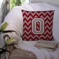 thumbnail image 3 of Carolines Treasures CJ1043-OPW1414 Letter O Chevron Crimson & Grey Fabric Decorative Pillow, 3 of 4