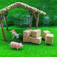 thumbnail image 3 of GIXUSIL 8 Pcs Mini Haystack Garden Decorations, Small Straw Play Farm Faux Autumn Craft Dollhouse Bales, Artificial Centerpieces for Toys Wood Table Rural Supplies, 0.79", 3 of 7
