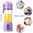 thumbnail image 3 of Mini exprimidor portátil USB, exprimidor de 6 cuchillas, Mini vaso de jugo de fruta portátil eléctrico, 3 of 5