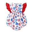 thumbnail image 4 of JUMEYU 4th of July Clothing for Baby Newborn Infant Girls Romper Bodysuit Cute Child Flower Funny Romper One-Piece Baby Gift Clothes 0 3 6 9 12 18 24 Months (Blue,6-12 Months), 4 of 7
