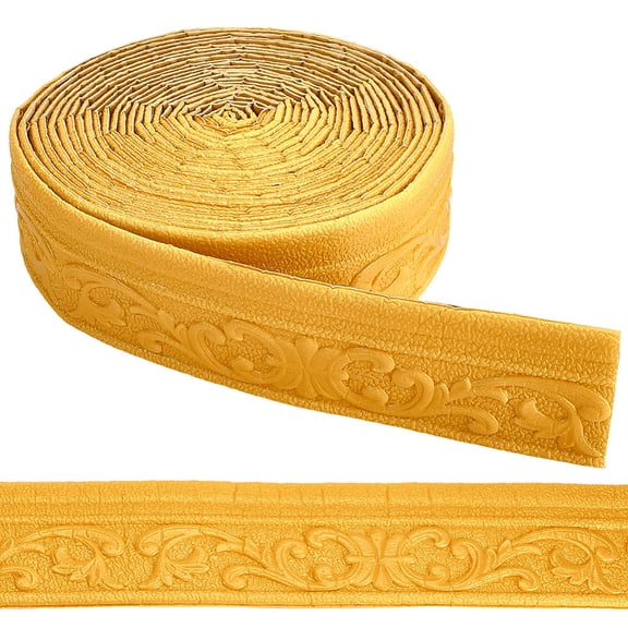 393.7in/10m Gold Molding Trim Wall Trims Peel and Stick Flexible Vintage 3D Foam Self Adhesive Wallpaper Border Mirror Frame Edging StickerDIY